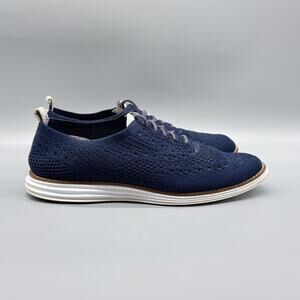 Cole Haan Shoes Womens 7.5 Navy Blue Zerogrand Knit Oxford Lightweight Sneakers
